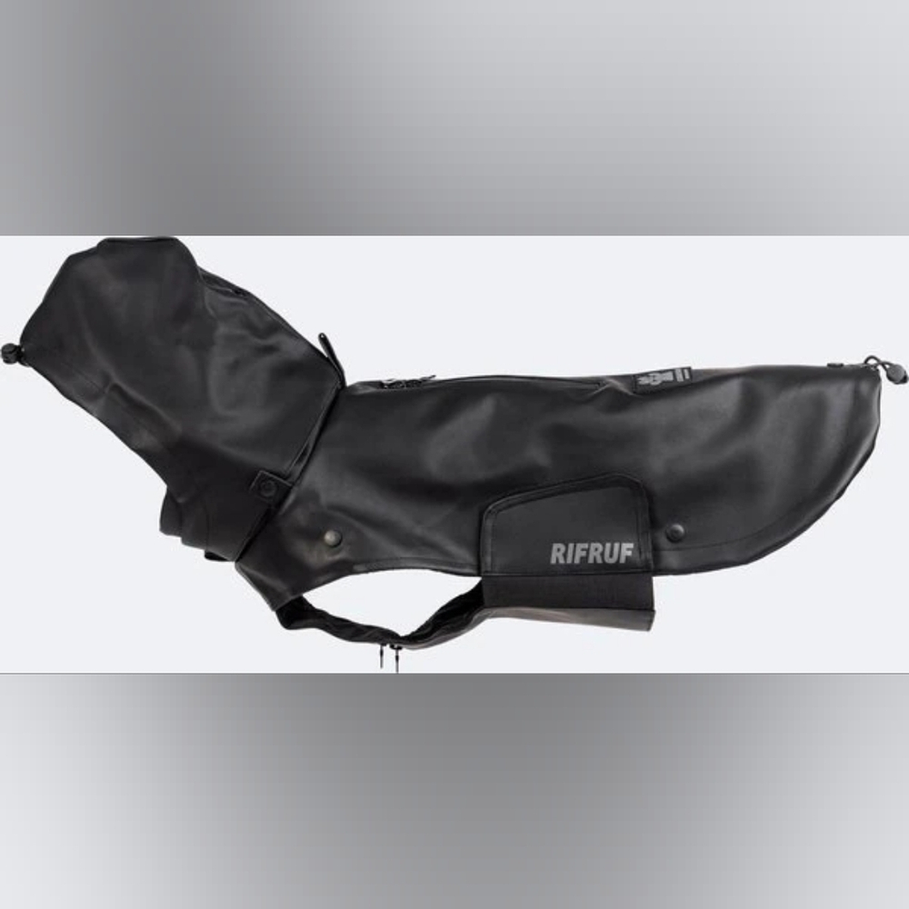 RIFRUF | Stormhunter Dog Raincoat in Truffle (black) sz 10 - Picture 10 of 10